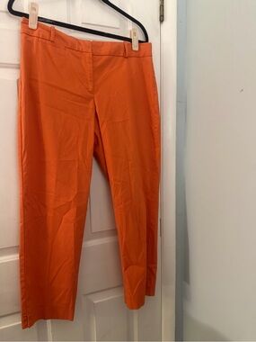 Talbots Curvy Fit Size 8 Orange Stretch Straight Leg Chino Pants